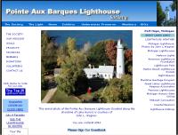 Pointe Aux Barques Lighthouse Society website screenprint.