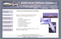 Screenprint of Aviation Certification website