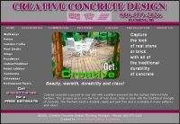 Screenprint of Creative Concrete Design website