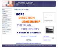Screenprint of General Watch website